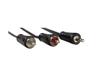 Kabel i złączka HAMA Jack 3,5 mm - 2 x RCA 1,5 m
